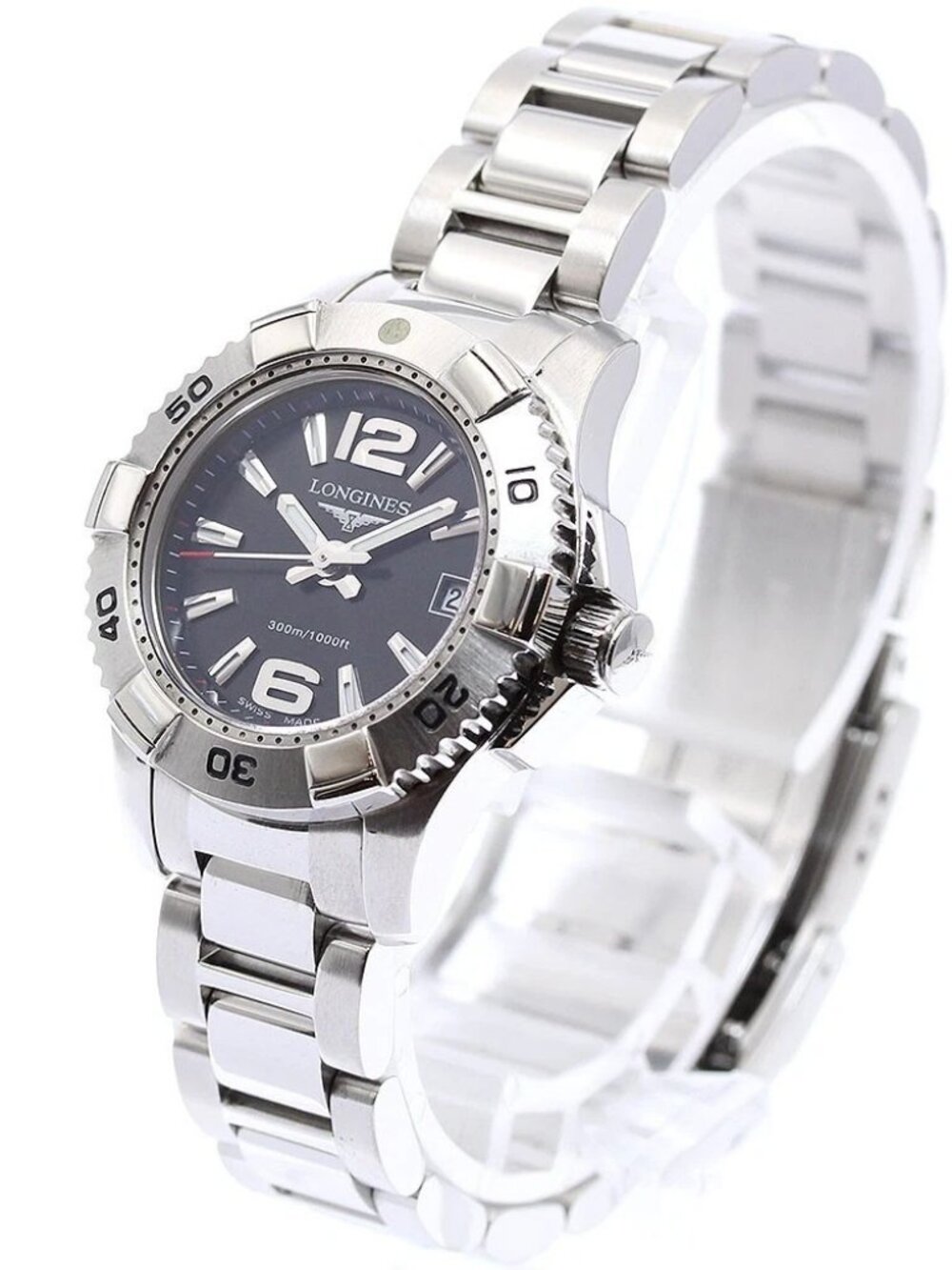 LONGINES Hydro Conquest L3.147.4 Date black Dial Quartz Ladies Watch_922192